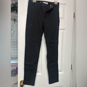 Old Navy Gray Polka Dot Pixie Skinny Pants